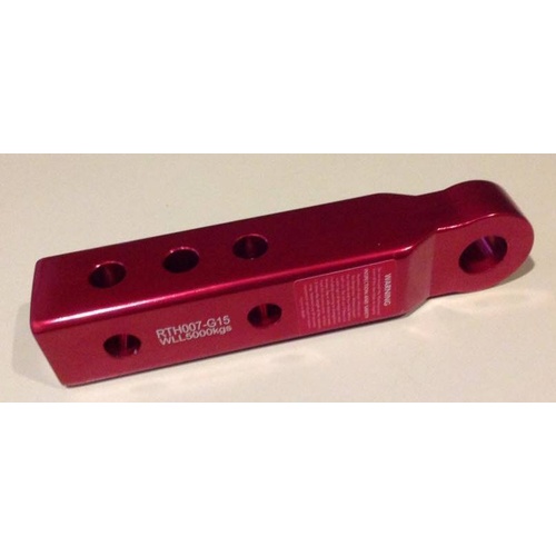 4WD - ALUMINIUM RECOVERY TOW HITCH - 50MM - RED (EXTENDED)