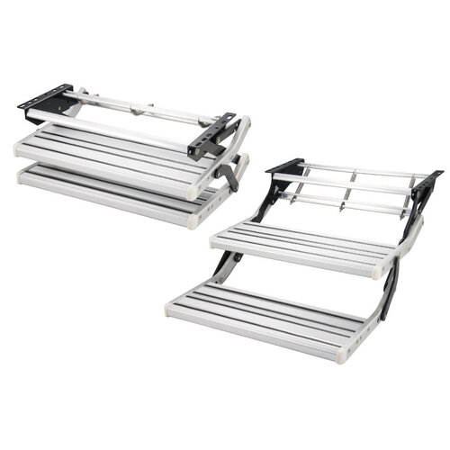 Double manual bolt on caravan step