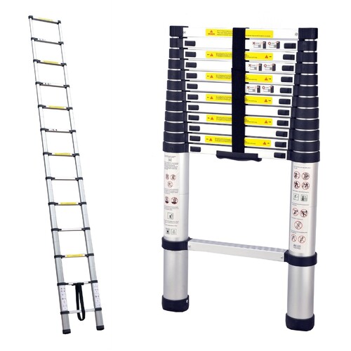 3.8m portable telescopic ladder with carry bag