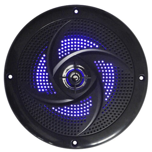Black LED 6.5inch Waterproof 120 Watt Low-Profile Speaker (Pair)